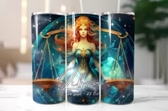 Libra Zodiac Sign Tumbler Wrap Sublimation| Libra Horoscope Product Image 2