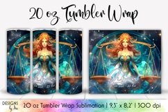 Libra Zodiac Sign Tumbler Wrap Sublimation| Libra Horoscope Product Image 1