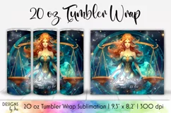 Libra Zodiac Sign Tumbler Wrap Sublimation| Libra Horoscope Product Image 1