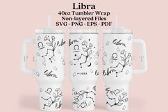 libra zodiac 40oz quencher tumbler sublimation full wrap high resolution transparant background