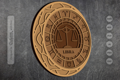 Libra Zodiac Layered Laser Cut Product Image 3
