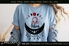 LIBRA Zodiac Sign SVG for CRICUT Celestial Moon T-shirt Mug Product Image 3