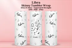 libra zodiac skinny tumbler sublimation wrap with high resolution and transparant background are for 20oz and 30oz skinny tumbler