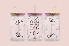 libra zodiac star sign libbey beer can glass full wrap svg presized template for 16oz and 20oz glass for Cricut Silhouette and sublimation