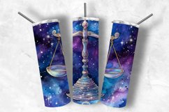 Libra Zodiac Sign Tumbler Sublimation Design Alcohol Ink Product Image 1