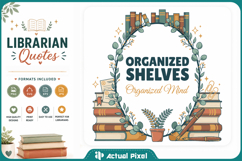 Librarian Quotes SVG PNG Product Image 1