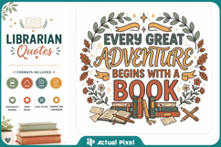 Librarian Quotes SVG PNG Product Image 1