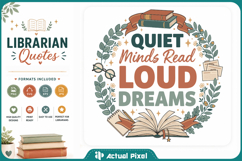 Librarian Quotes SVG PNG Product Image 1