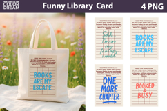 Retro Library Card | Funny Book Quotes Product Image 1