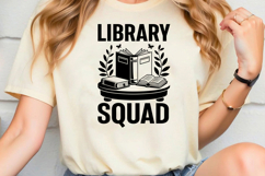 Library Squad SVG, Book Lover SVG, Reading SVG Product Image 2