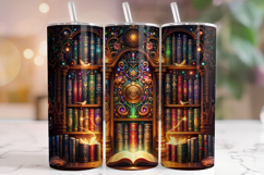 Book Tumbler Wrap, Library Tumbler, Reading Tumbler, Books Product Image 1