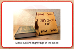 Laser cut Book rest holder SVG template digital download Product Image 3