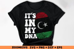 It's in my DNA Libya Flag Fingerprint Sublimation PNG, SVG Product Image 2