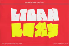 Lican Boxy Graffiti Block Font | Heavy Urban Display Typefac Product Image 1