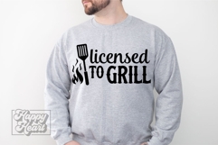 Licensed to Grill SVG - Fathers Day PNG - Dad Quote BBQ Product Image 2