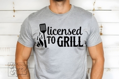 Licensed to Grill SVG - Fathers Day PNG - Dad Quote BBQ Product Image 4