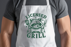 Licensed to Grill SVG - Funny Raccoon BBQ PNG - Trash Panda Product Image 3