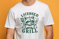 Licensed to Grill SVG - Funny Raccoon BBQ PNG - Trash Panda Product Image 2
