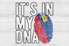 It's in my DNA Liechtenstein Flag Fingerprint PNG Product Image 1
