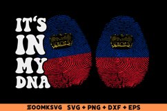 It's in my DNA Liechtenstein Flag Fingerprint Sublimation Product Image 1