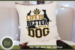 Dog Mom SVG | Life is Better With A Dog | Dog Lover Cut File Product Image 3