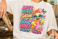 Life Better With Sunshine &amp; Good Vibes Sublimation PNG Product Image 2