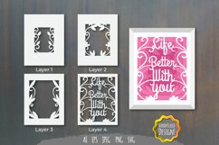 Life Better with You Layered Papercut 3D Product Image 1