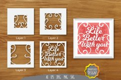 Life Better with You Layered Papercut 3D Product Image 1