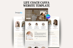 Life Coach Canva Website Editable Template Product Image 1