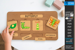 Life Cycle Puzzle Laser Cut | Educational Montessori Toy SVG Product Image 1