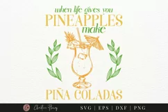 Funny Pina Colada Cocktail SVG | Summer Cocktail PNG Product Image 1