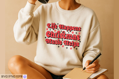 Life Happens Christmas Music Helps SVG PNG T-shirt Design Product Image 3