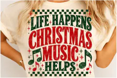 Life Happens Christmas Music Helps PNG Product Image 4