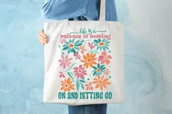 Life Is A Balance Of Holding SVG, Boho Retro Flowers SVG Product Image 3