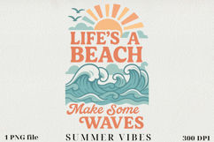 Summer Vibes Clipart, Sublimation PNG Product Image 1