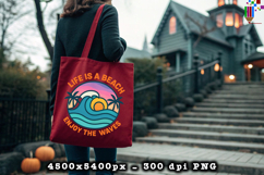 Life Is a Beach Enjoy the Waves Summer Design PNG File