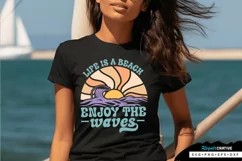 Life Is A Beach Enjoy The Waves SVG, Summer SVG Design Product Image 2