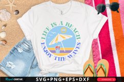 Life Is A Beach Enjoy The Waves SVG, Summer SVG Design Product Image 1