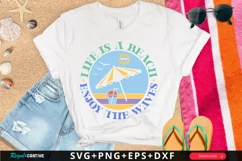 Life Is A Beach Enjoy The Waves SVG, Summer SVG Design Product Image 1