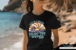 Life Is A Beach Enjoy The Waves SVG, Summer SVG Design Product Image 4