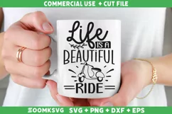 Life is a beautiful ride SVG | Scooter SVG | Vespa SVG Product Image 2