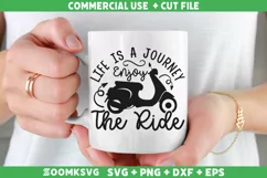 Life is a journey enjoy the ride SVG | Scooter SVG Product Image 2