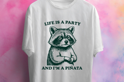Life Is A Party And I Am A Pinata SVG - Funny Raccoon PNG Product Image 2