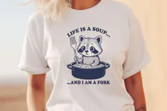 Life Is a Soup and I Am a Fork SVG | Funny Raccoon PNG Print Product Image 2