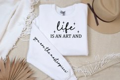 life is an art and Sleeve SVG Design Product Image 2