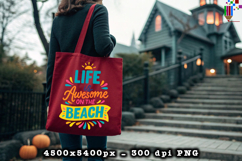 Life Is Awesome Beach Design PNG File