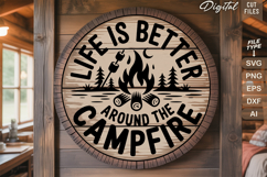 Camping Round Sign SVG Bundle | Camping Sign | Adventure SVG Product Image 7