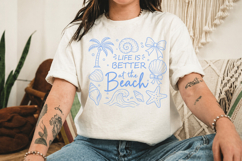 Life Is Better at the Beach PNG Preppy Summer Vibes Digital Product Image 2