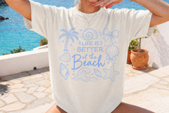 Life Is Better at the Beach PNG Preppy Summer Vibes Digital Product Image 3