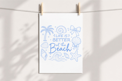 Life Is Better at the Beach PNG Preppy Summer Vibes Digital Product Image 4